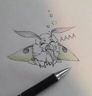 artist:juniper character:baby_moth_beta text tongue_out traditional_art // 719x745 // 50KB